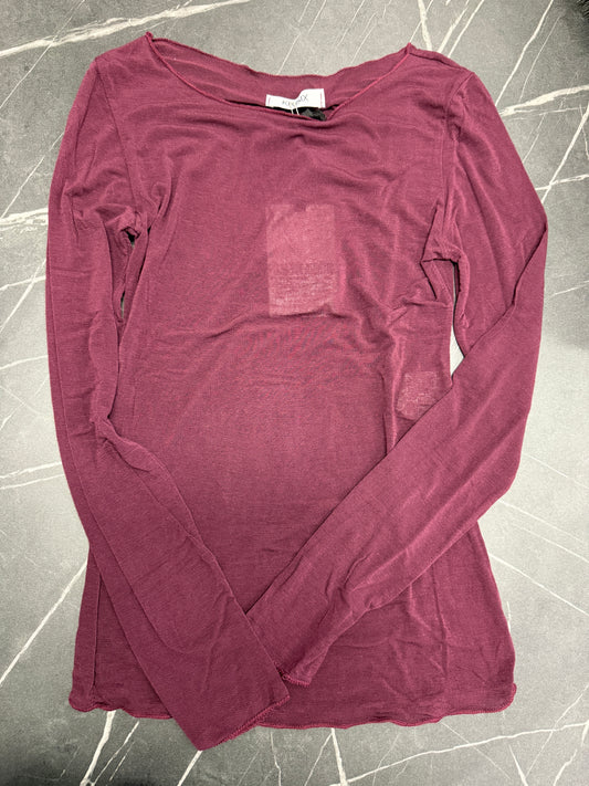 Maglia cachemire vino paricollo Kiki Six