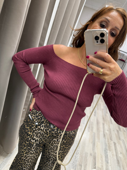 Maglia scollo shiffer Susy Mix Vino