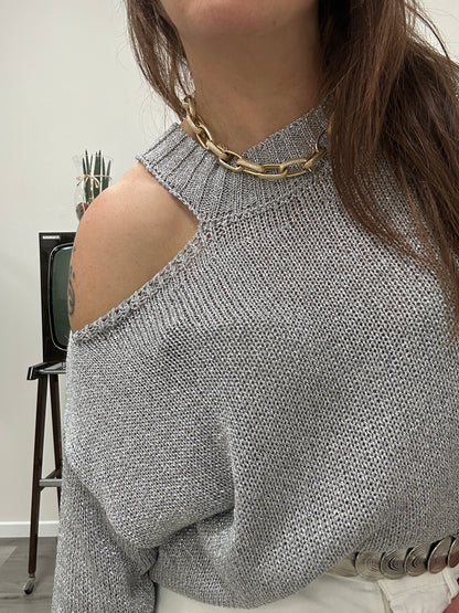 Susy mix maglia cut out Silver
