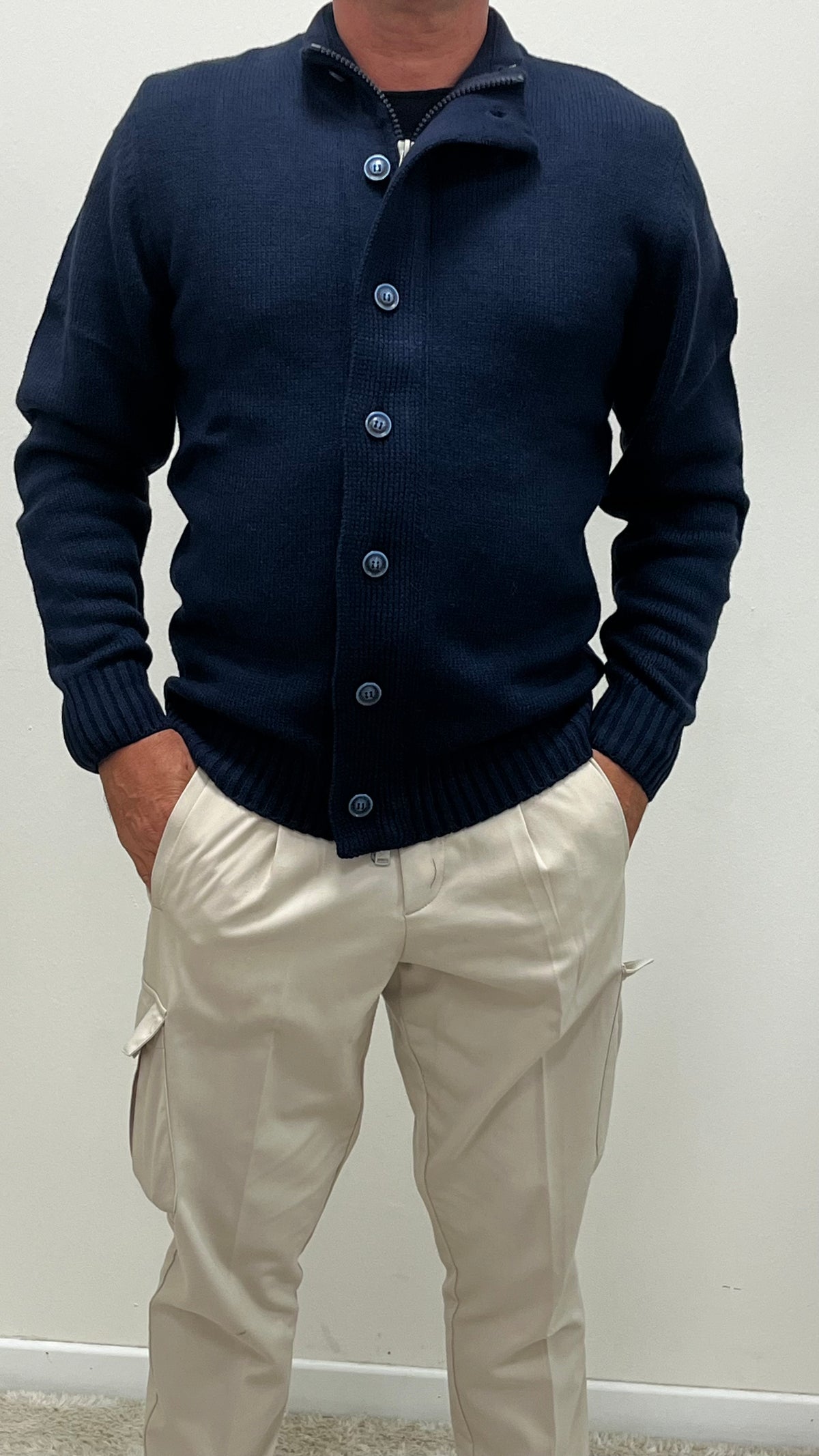 Cardigan Blu Navy Gianni Lupo Art.GL35080