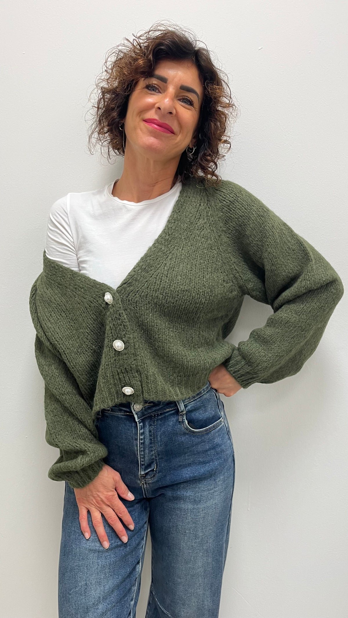Cardigan Gioiello Verde Militare HaveOne Art.JIT-R027