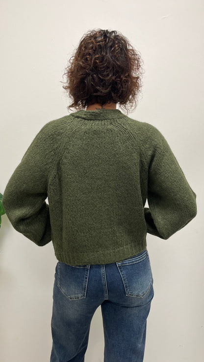 Cardigan Gioiello Verde Militare HaveOne Art.JIT-R027