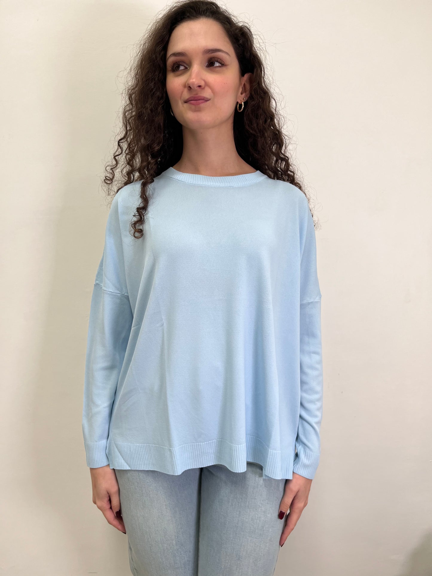 Maglia Azzurro in filo Susy Mix