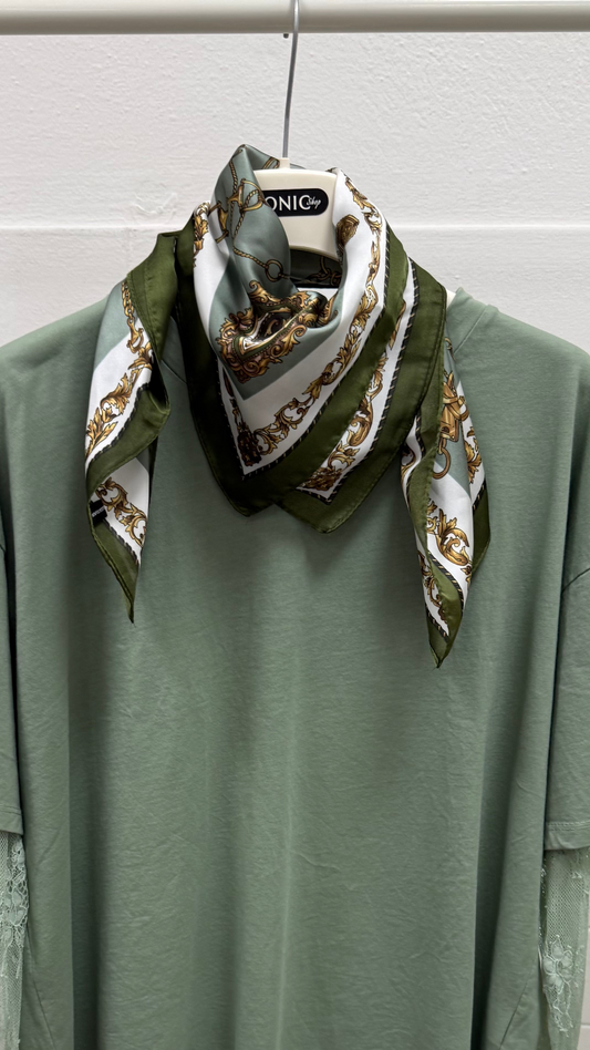 Bandana foulard Fantasia verde Memoire
