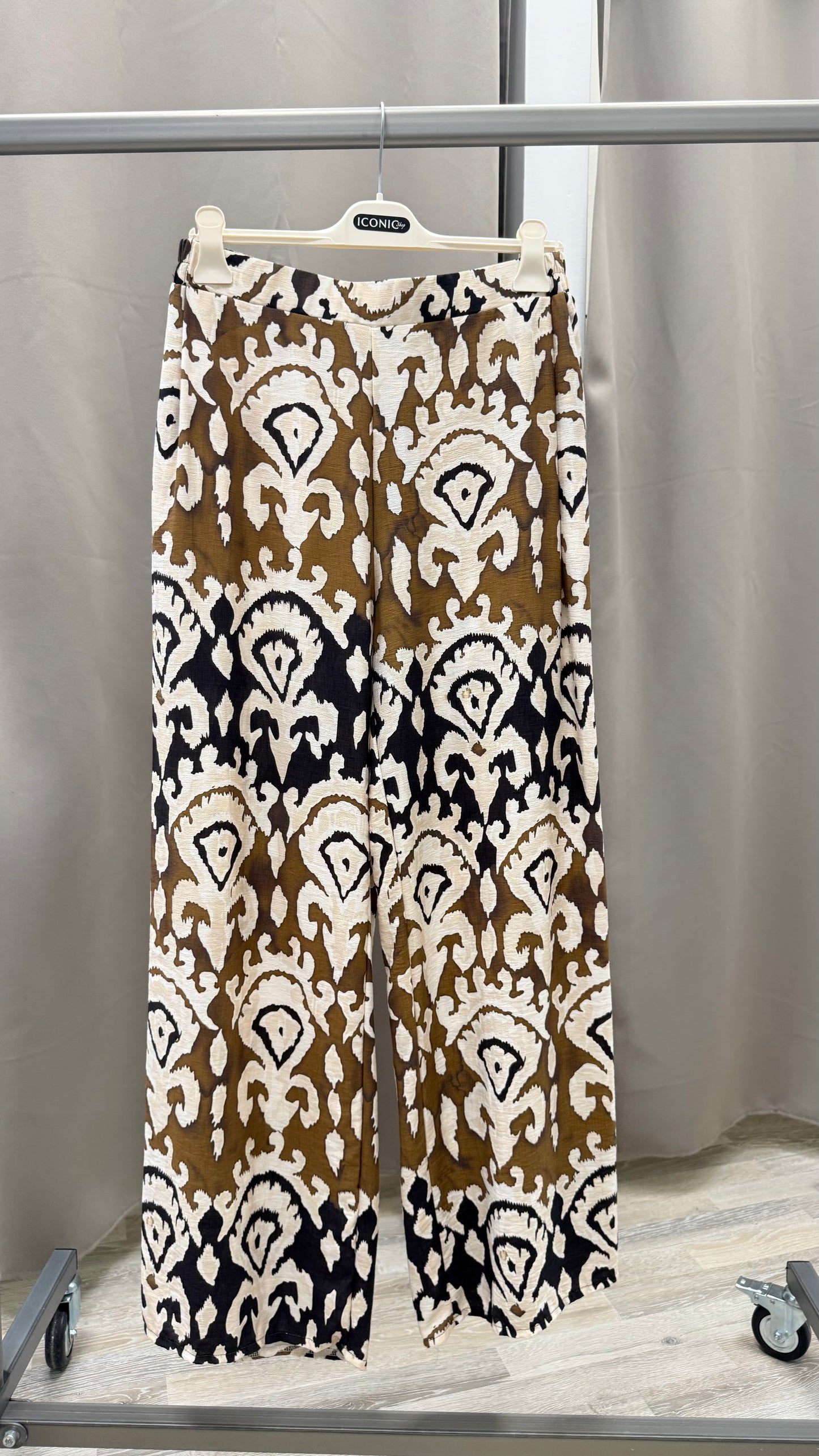 Pantalone Palazzo stampa moro Extasy