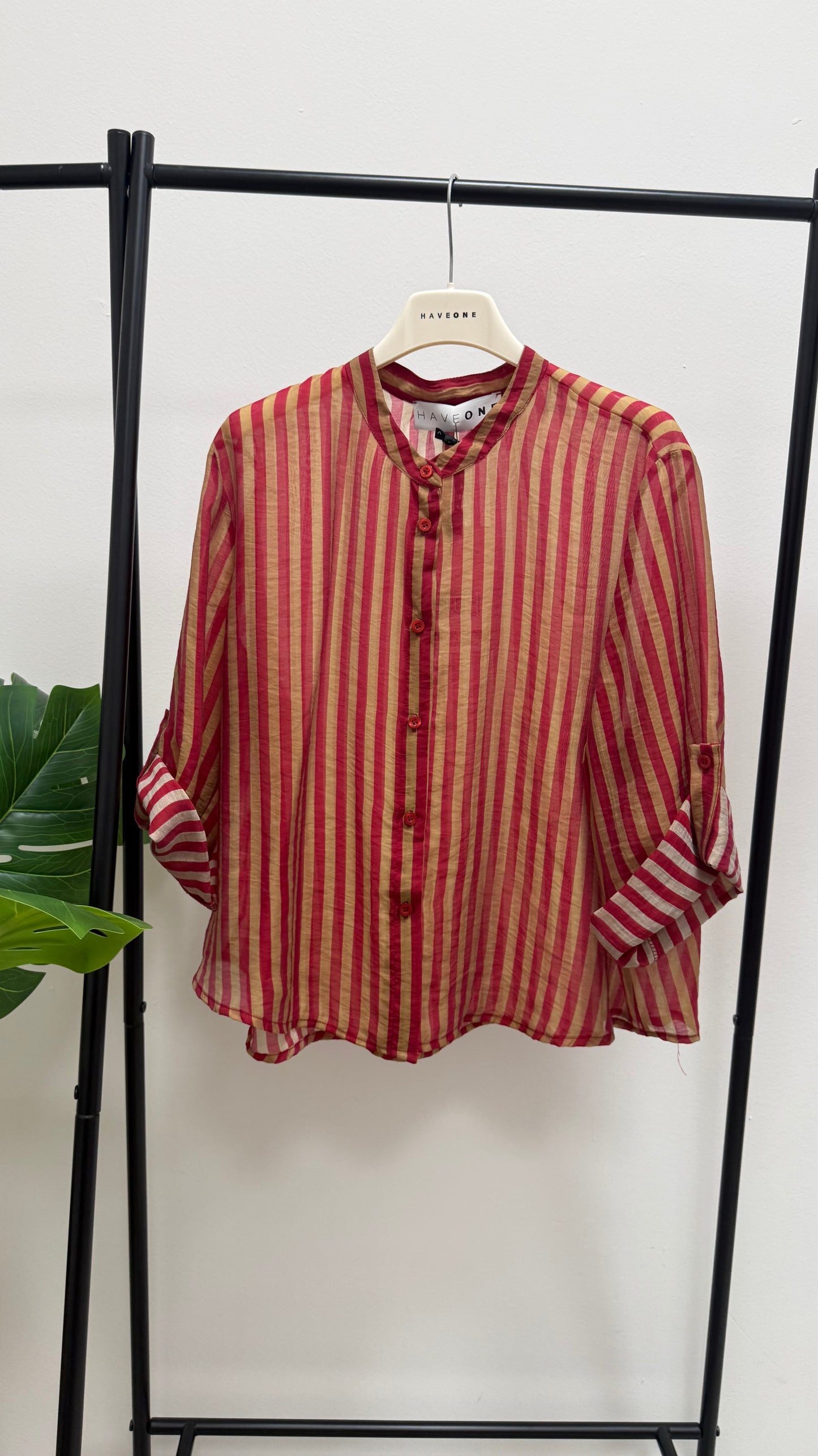 Camicia Riga rosso India e tabacco HaveOne