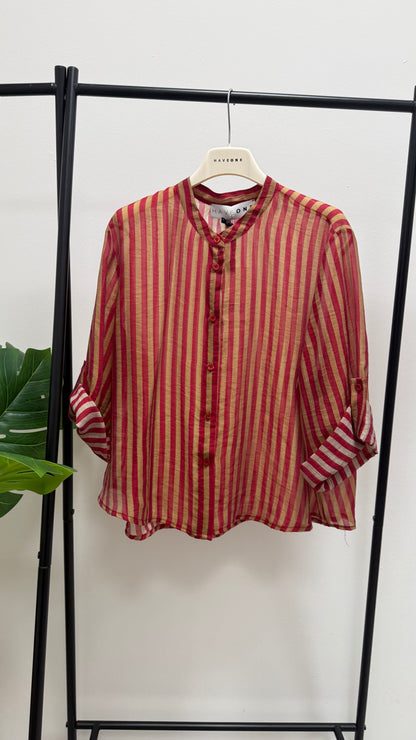 Camicia Riga rosso India e tabacco HaveOne