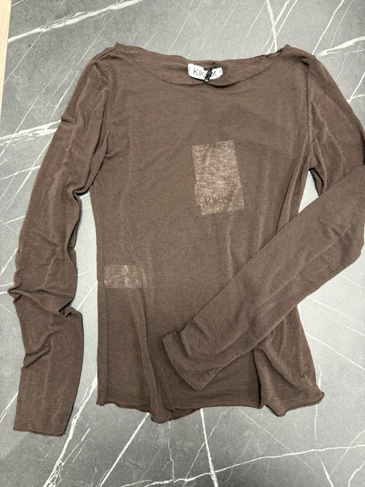 Maglia cachemire moro paricollo Kiki Six