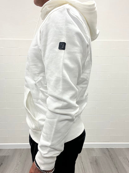 Gianni Lupo Felpa con Cappuccio Uomo Bianca