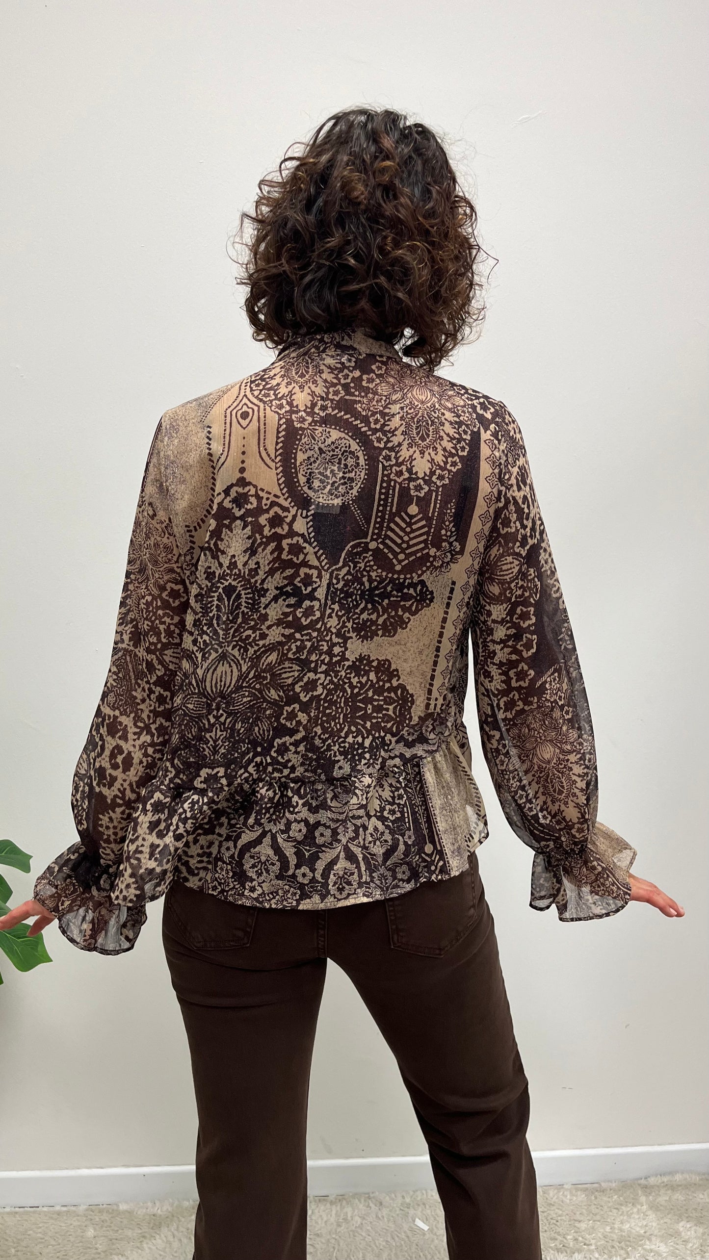 Blusa fantasia scatolina moro Extasy