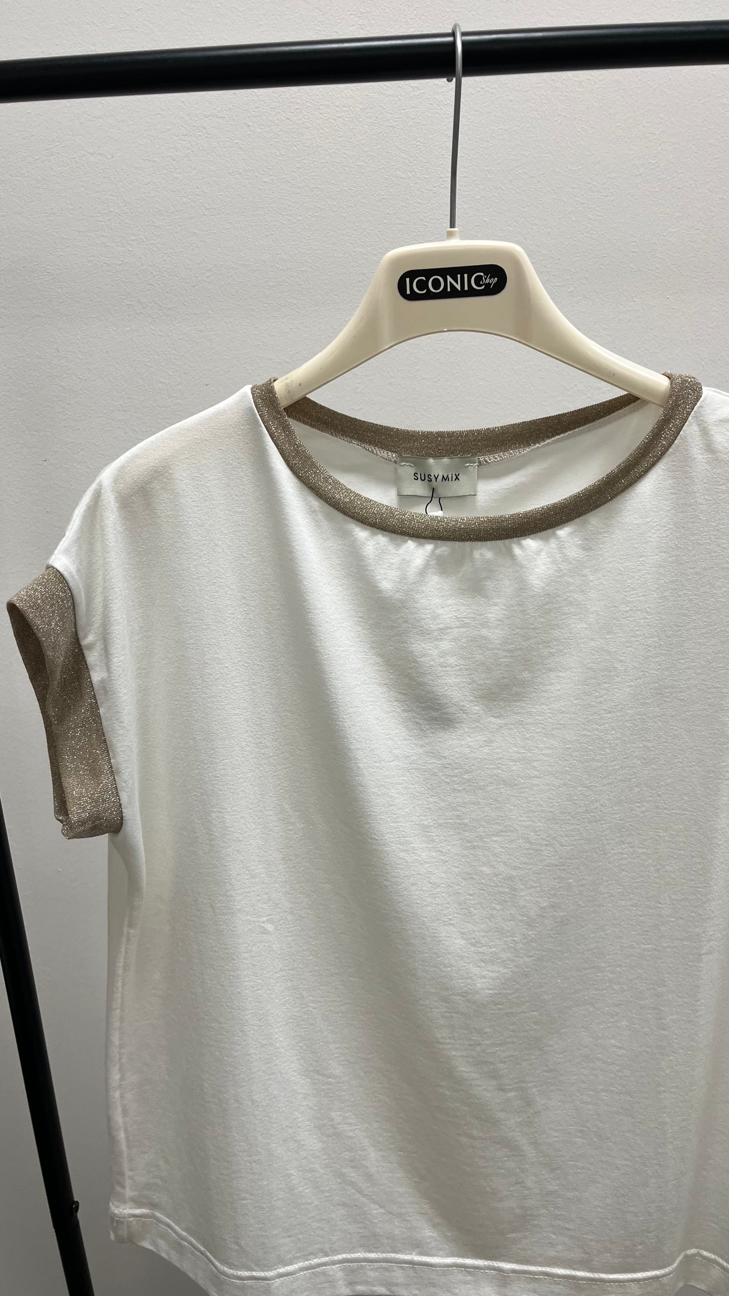 T-Shirt Paricollo Lurex Susy Mix