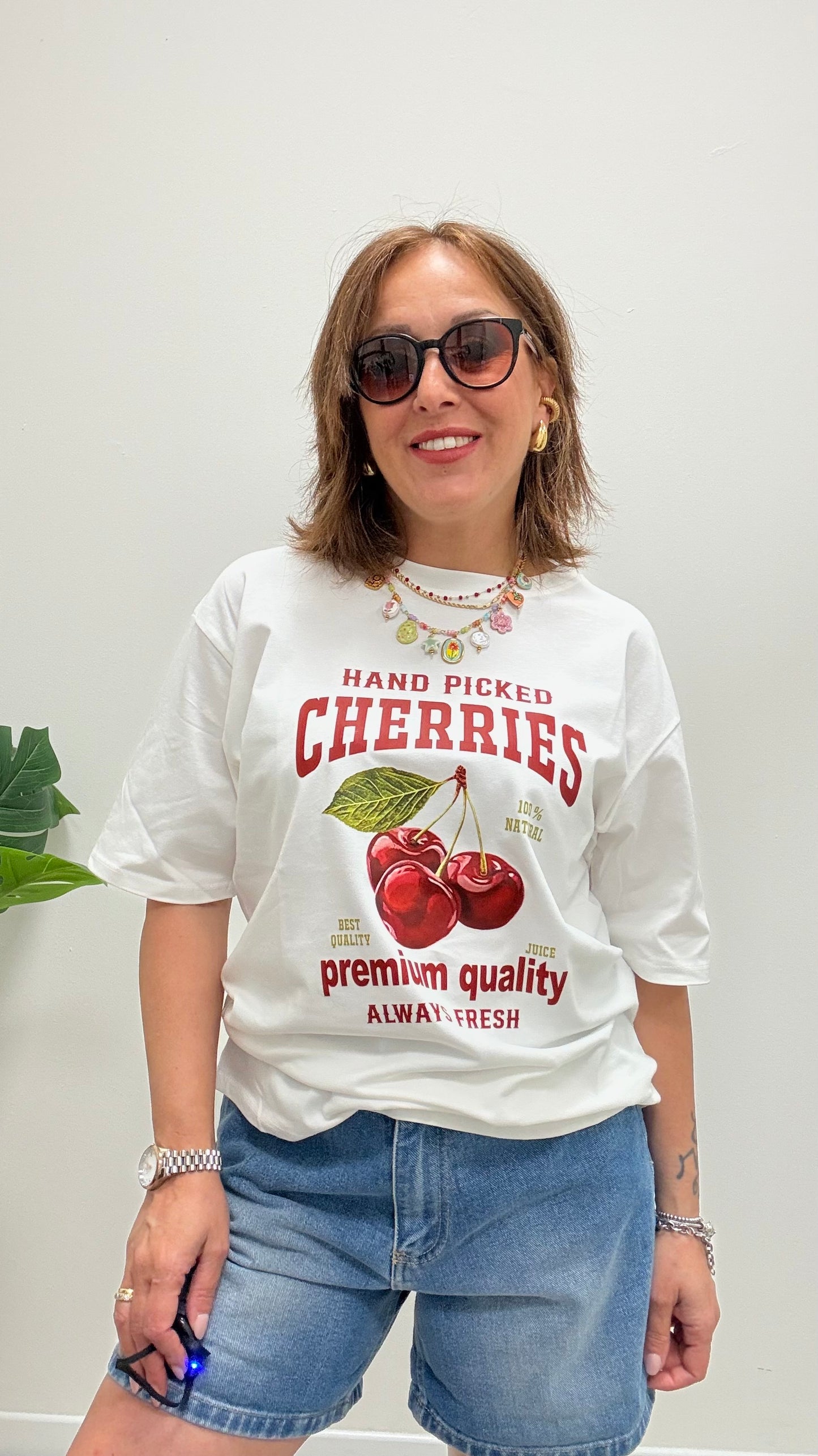 T-Shirt Scatolina Stampa Ciliegie Susy Mix