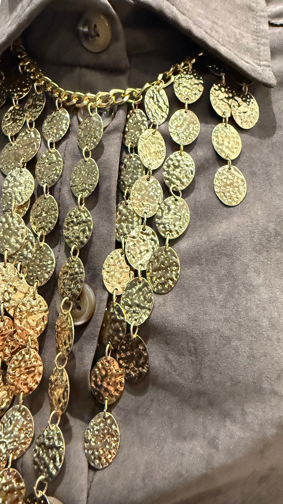 Collana Athena acciaio martellato