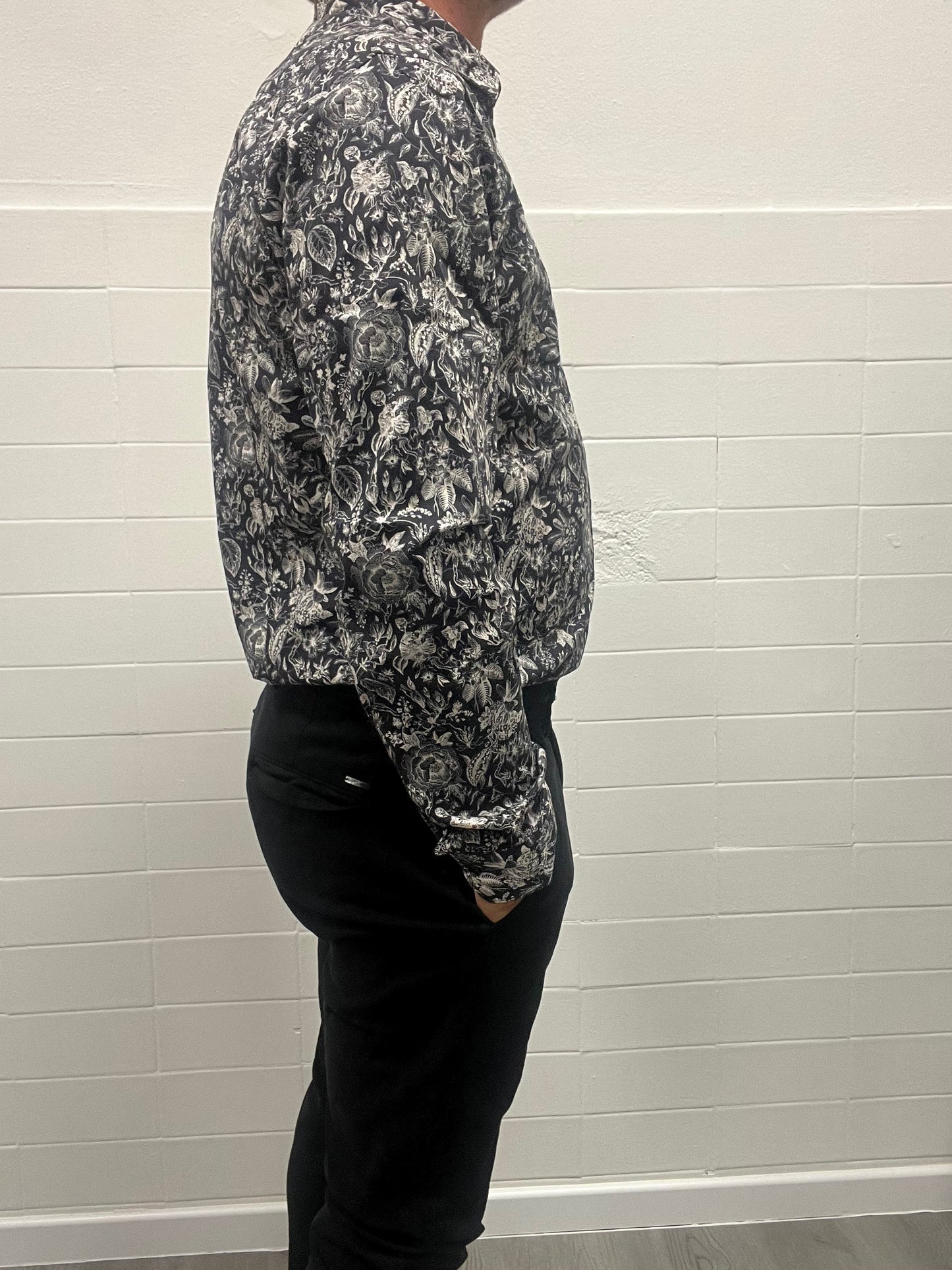 Camicia Fantasia Uomo Nera Gianni Lupo
