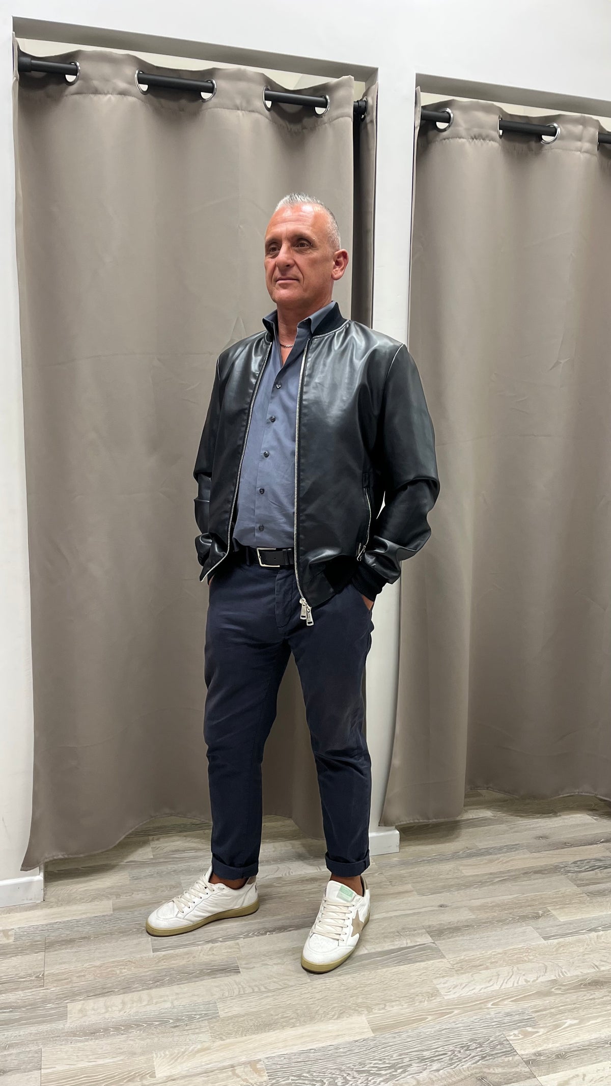 Bomber Ecopelle Nero Gianni Lupo