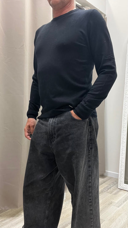 Maglia Paricollo Gianni Lupo Blu Navy