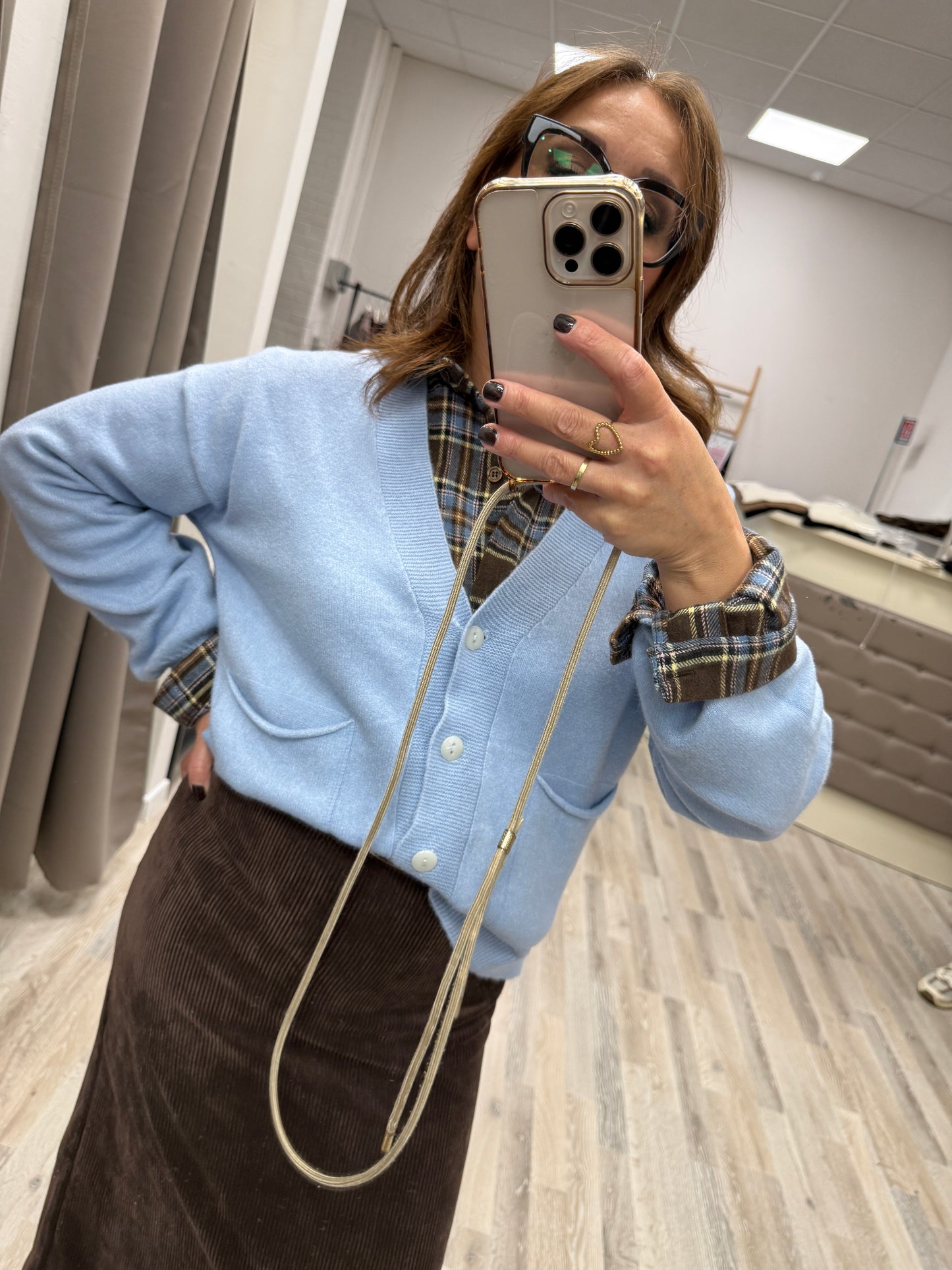 Cardigan dritto viscosa rasata con taschine Haveone