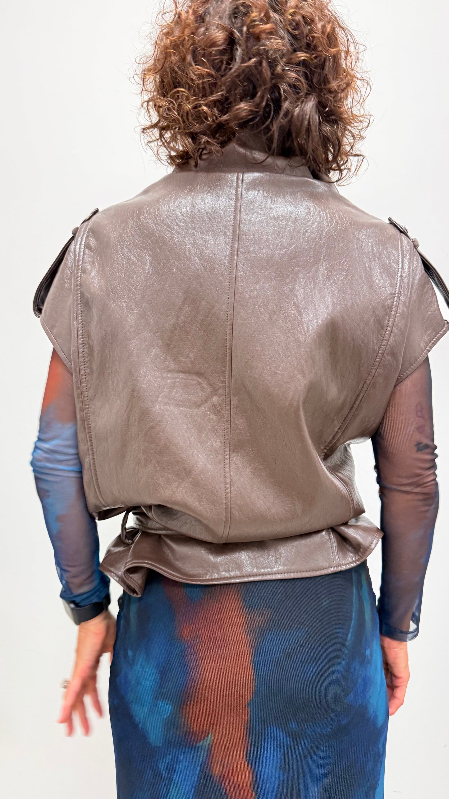 Gilet over con cintura Haveone