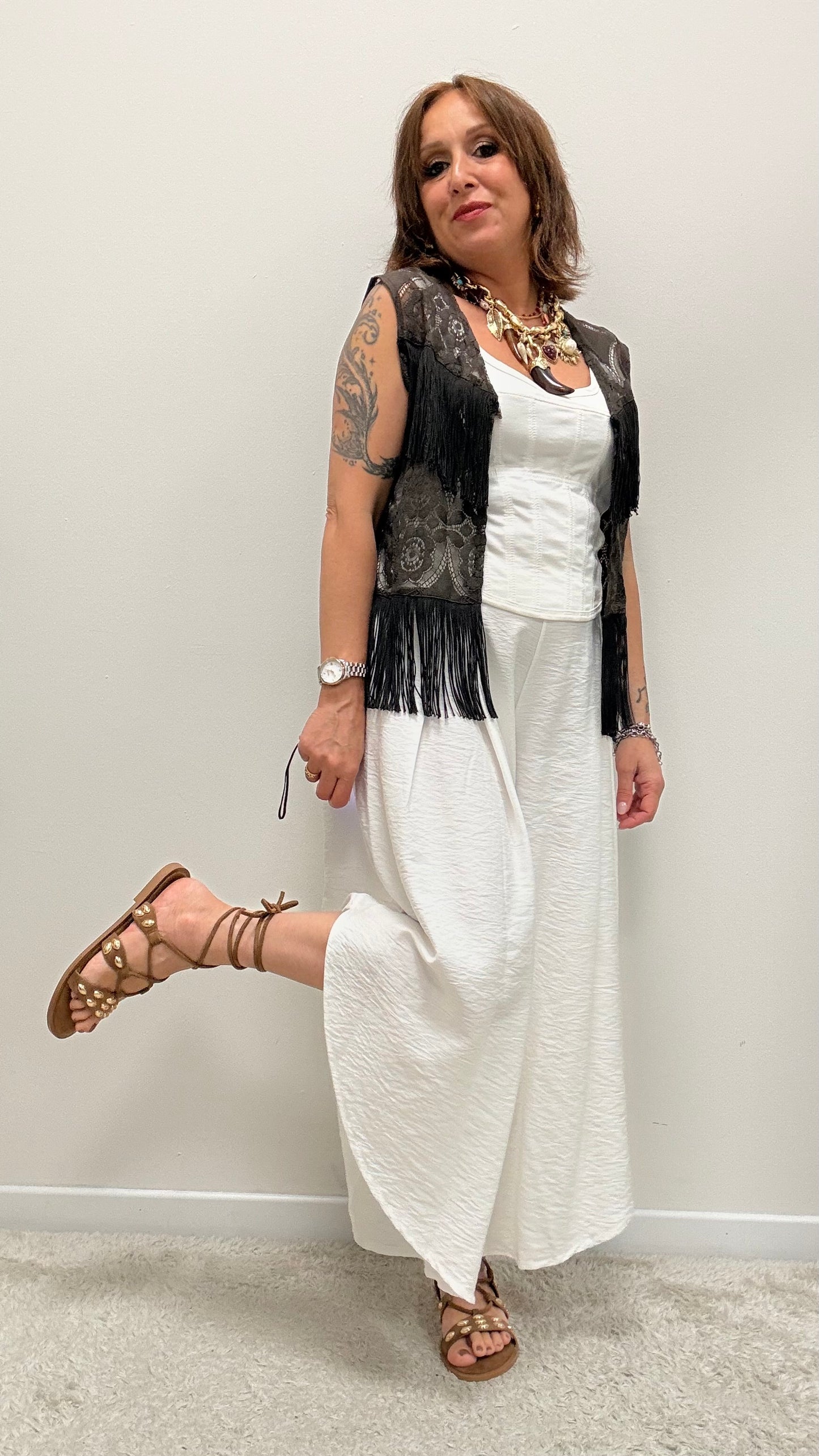 Pantaloni leggeri Aladin Memoire Bianco