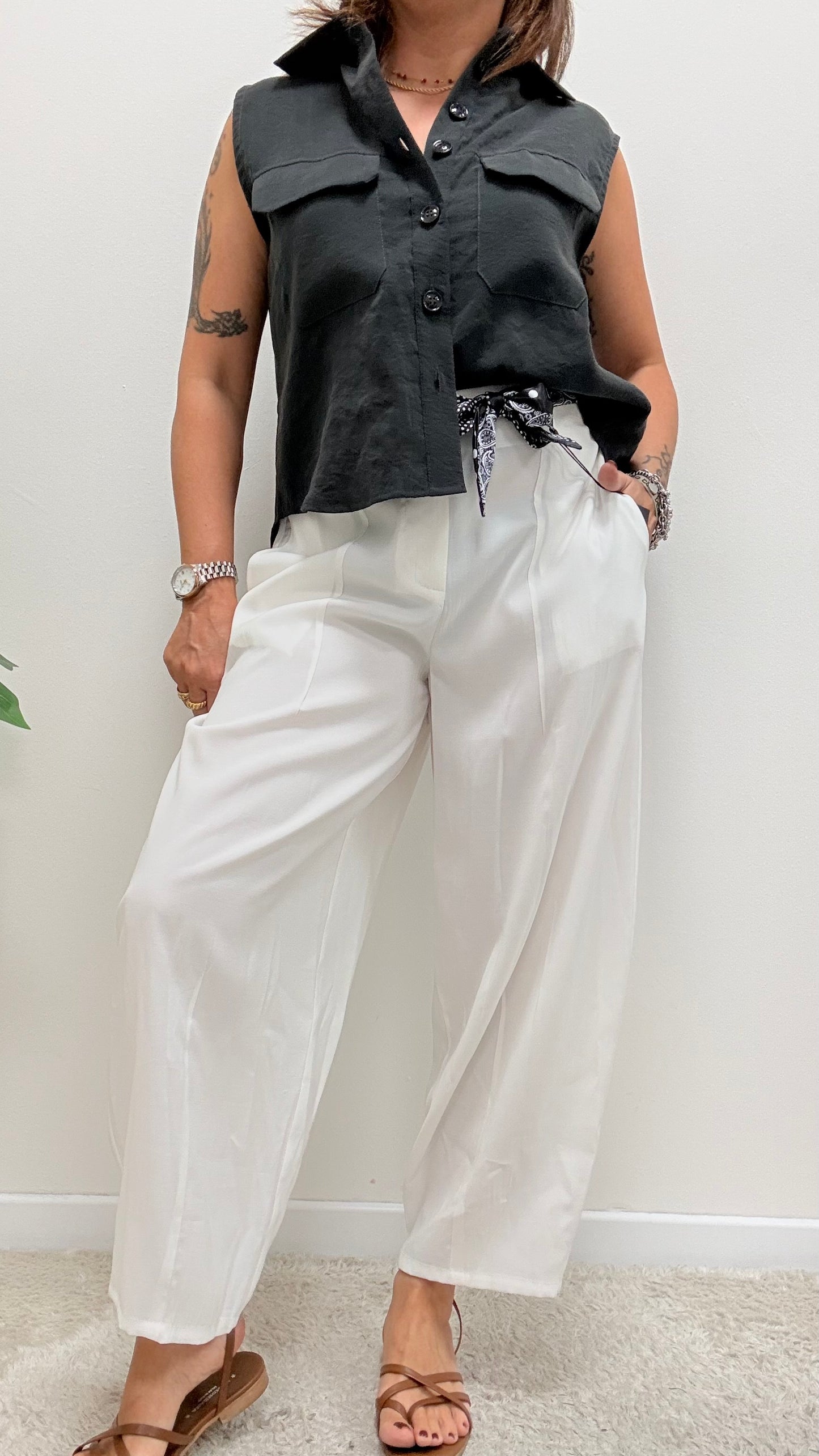 Pantaloni Cupro bianco Extasy