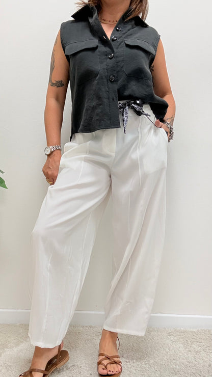 Pantaloni Cupro bianco Extasy