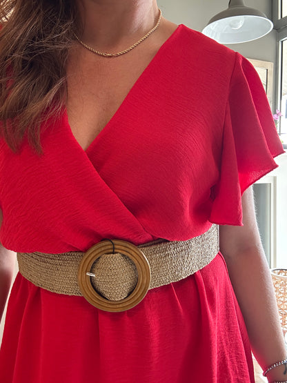 Susy Mix abito incrocio rosso