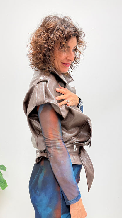 Gilet over con cintura Haveone