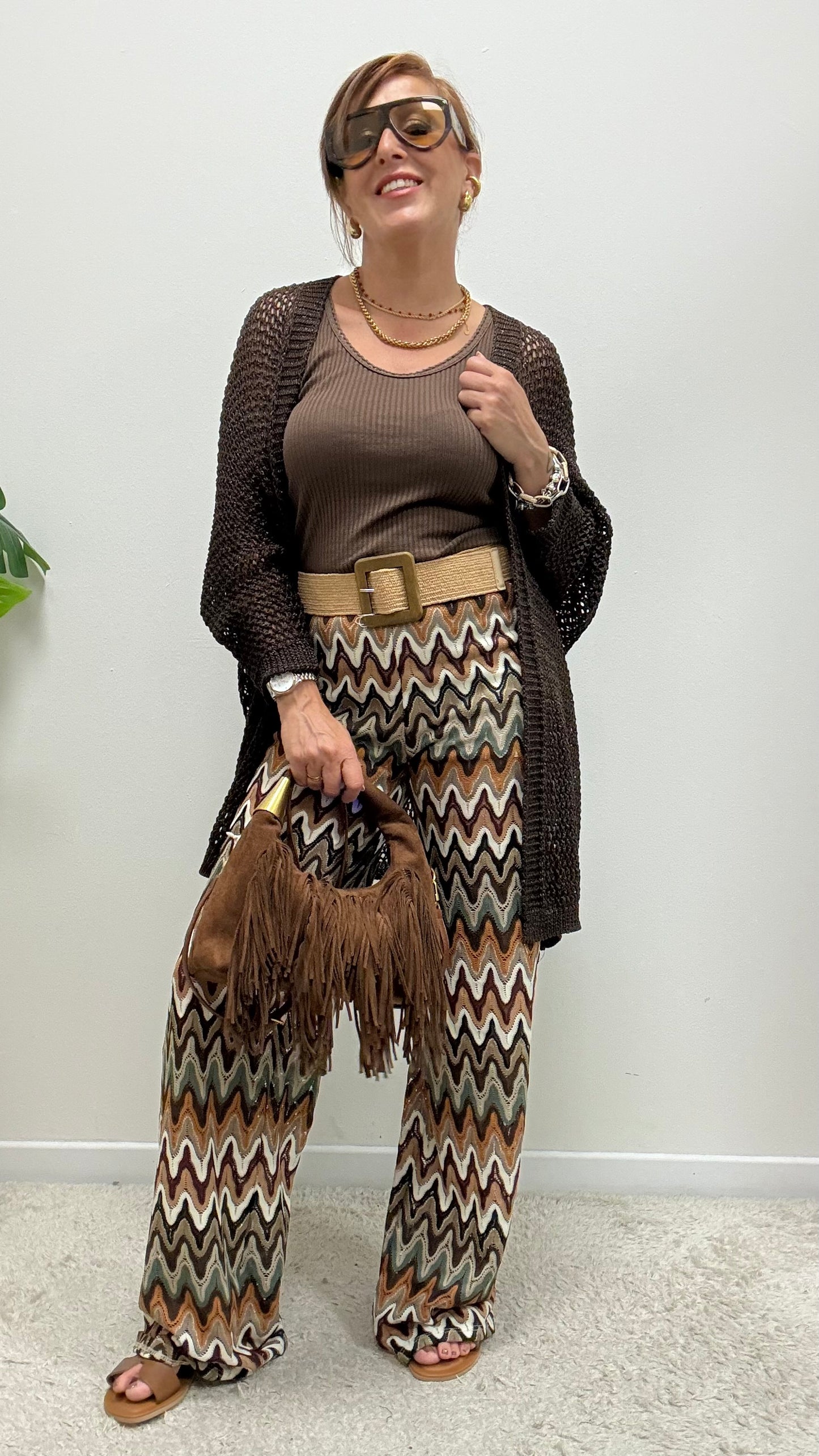 Cardigan traforato Moro Extasy