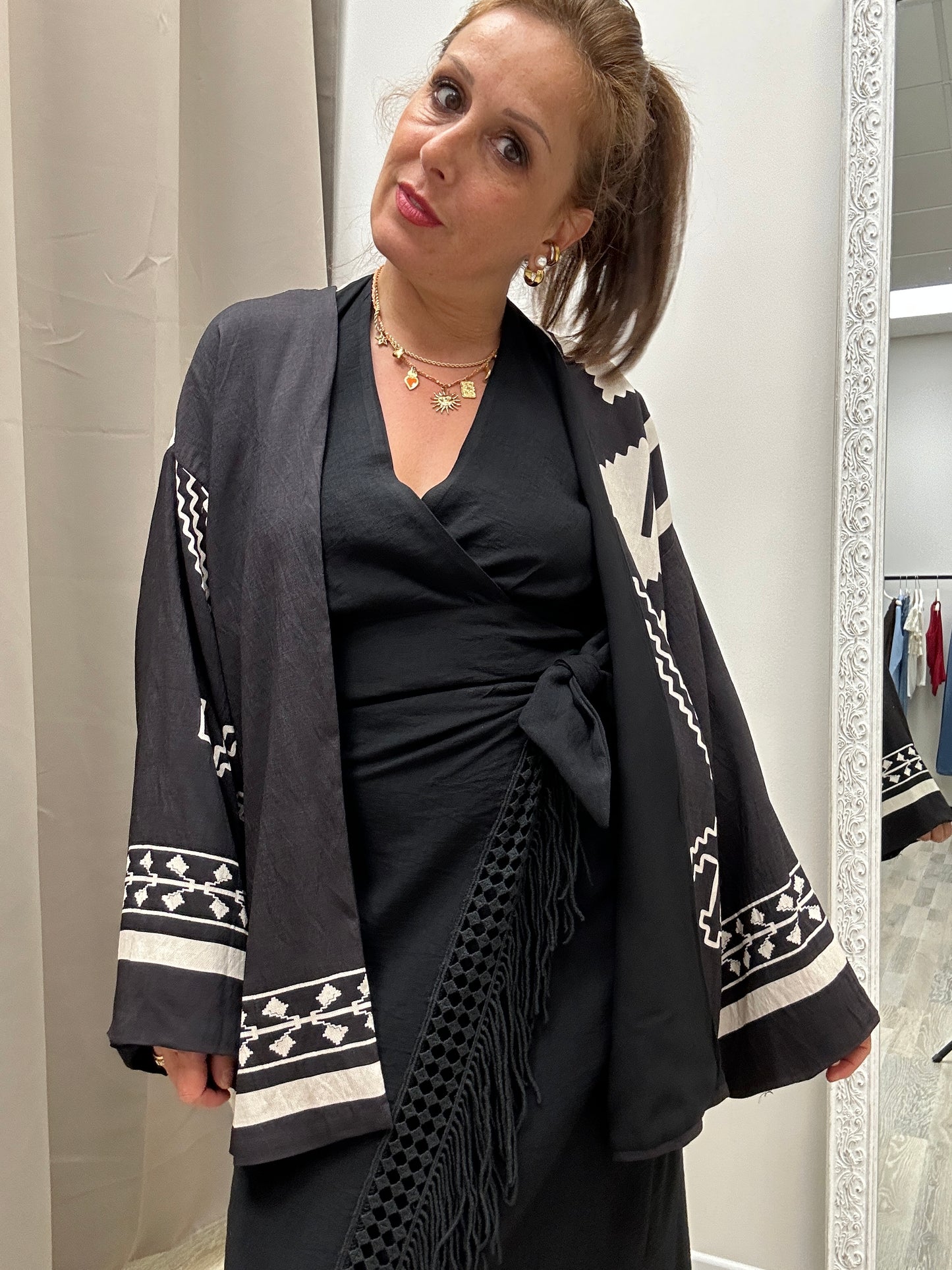 Haveone top incrocio nero