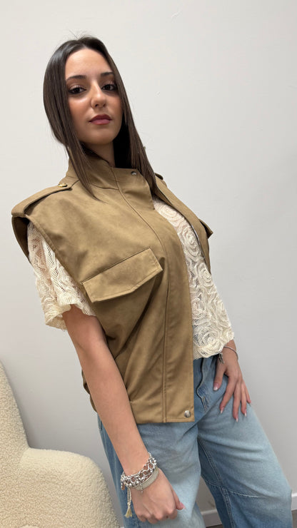 T-shirt ricami pizzo e Lurex Haveone