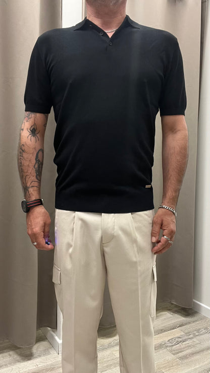 Polo Basica Nera Gianni Lupo