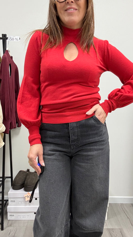 Maglia goccia rossa lupetto Susy Mix