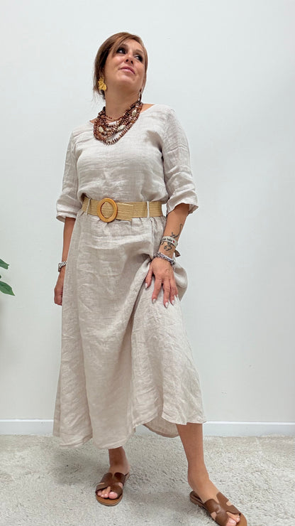 Blusa manica 3/4 100% lino Extasy corda