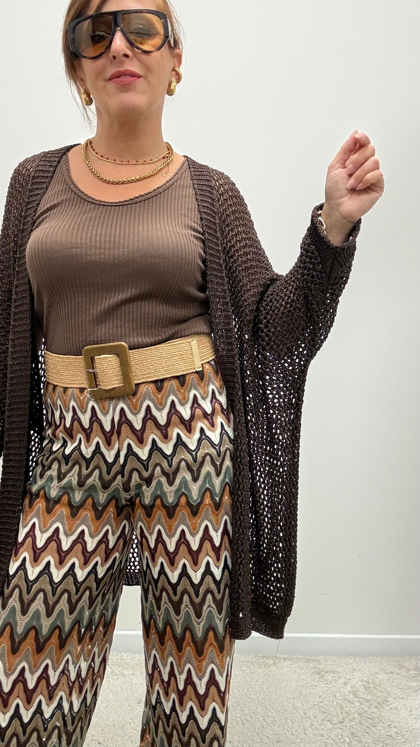 Cardigan traforato Moro Extasy