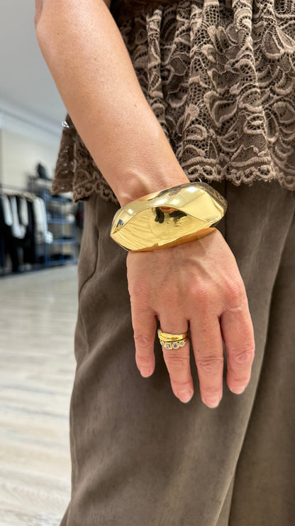 Bracciale Acciaio Placcato Oro