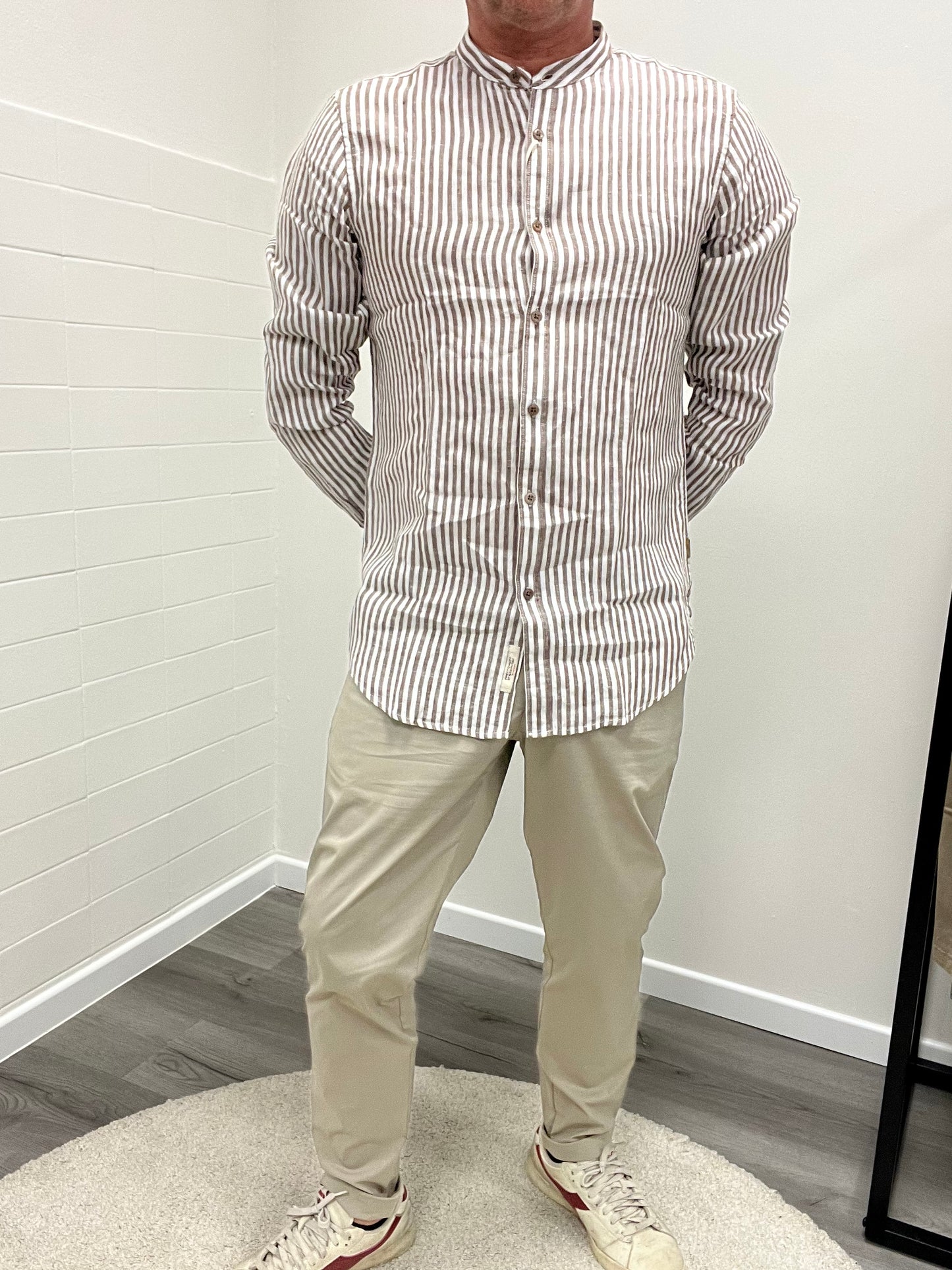 Gianni Lupo Camicia Lino Caffè