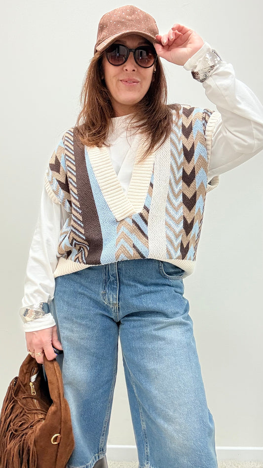 Gilet vintage scollo a V Haveone