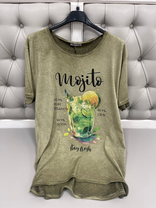 Circus Red T -Shirt  Moyito Verde Slavato