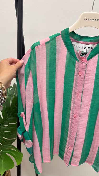 Camicia Riga verde e rosa HaveOne