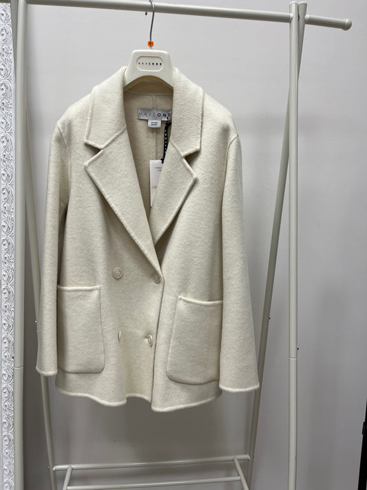 HaveOne Giacca Cappotto Doppiopetto Burro