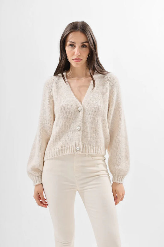 HaveOne Cardigan Gioiello Burro