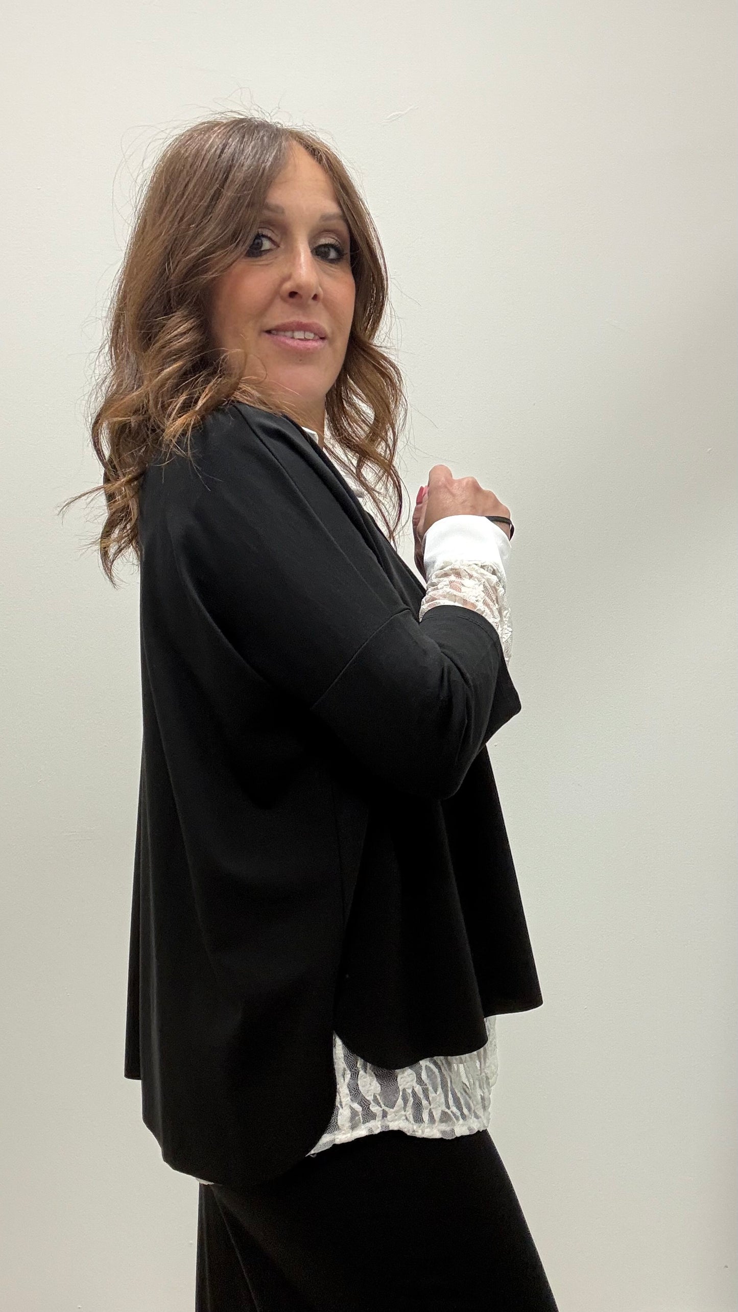 Completo blusa + pantaloni Extasy nero