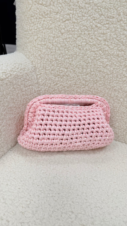 Borsa HAND MADE tricot rosa cangiante Memoire