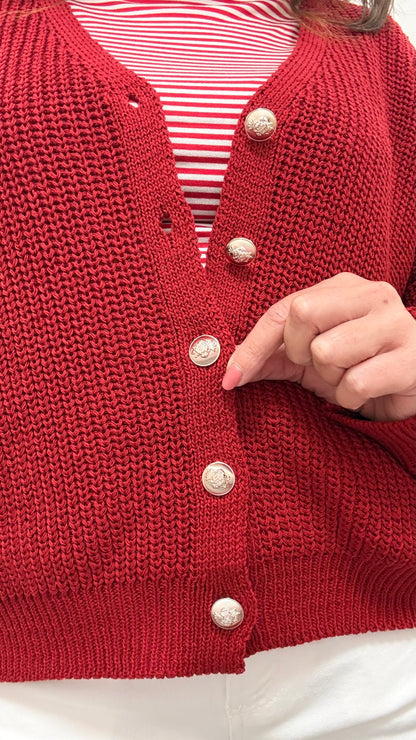Cardigan Gioiello Rosso Susy Mix