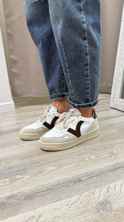 Sneackers Victoria donna beige\moro