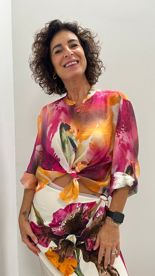 Camicia orchidea fucsia arancio HaveOne Art.CSV-Q503