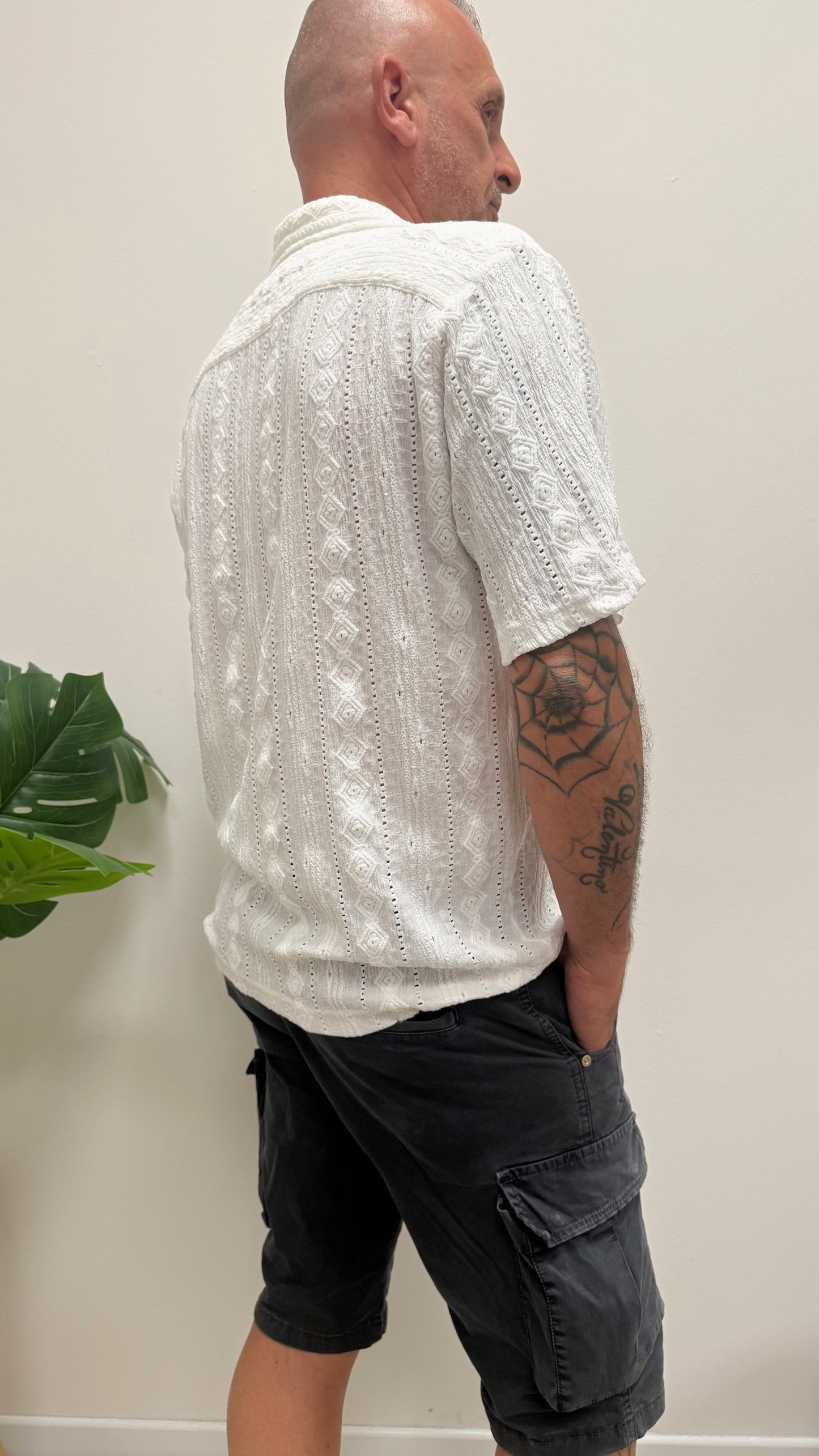 Camicia Traforata Lavorata Bianca Imperial