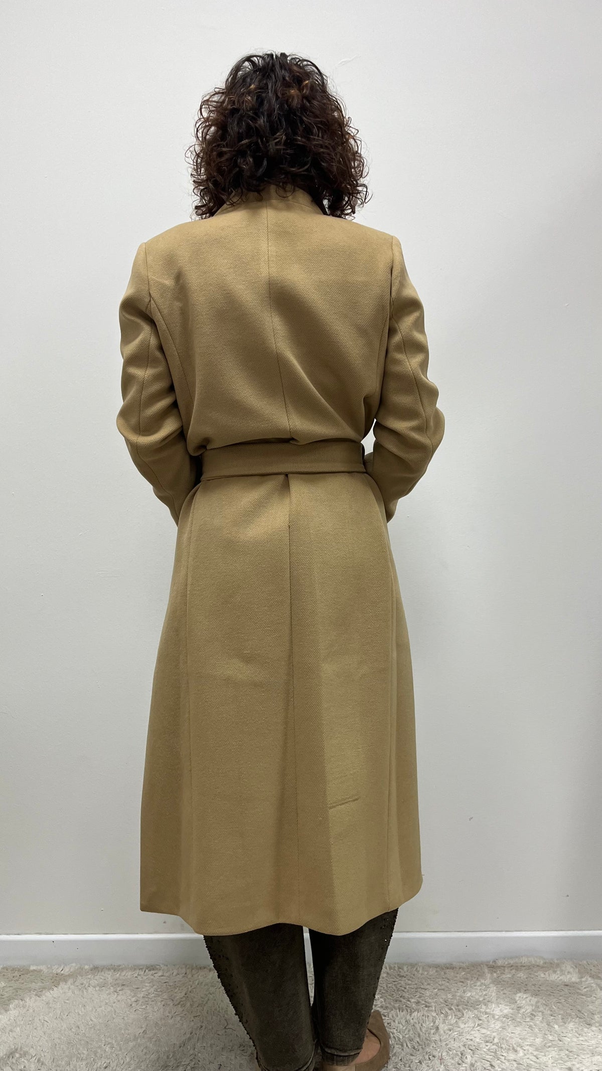 Cappotto Vestaglia con Spacco Laterale Extasy Cammello