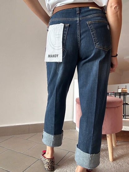 Denim mandy con risvolto Haveone