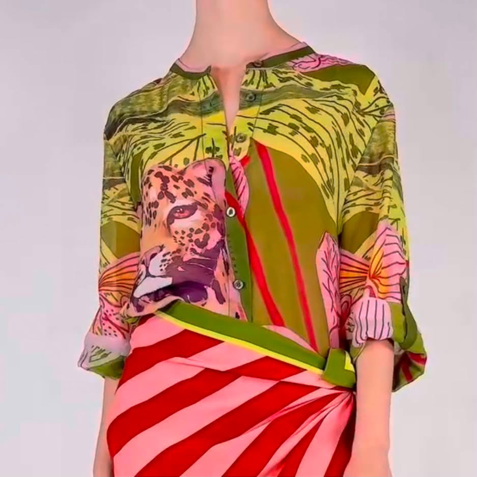 PREORDINE Camicia giaguar verde HaveOne CVS-Q499